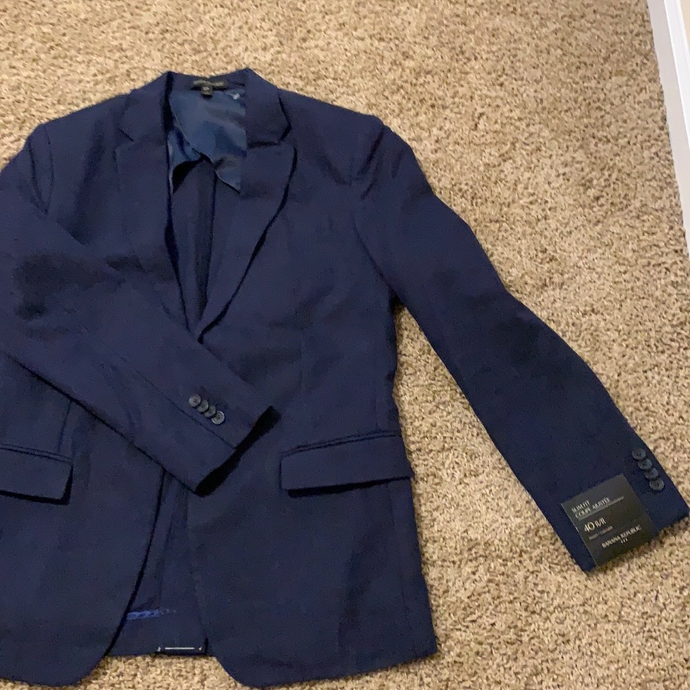 NWT Banana Republic Slim Fit Navy Blazer 40R/R